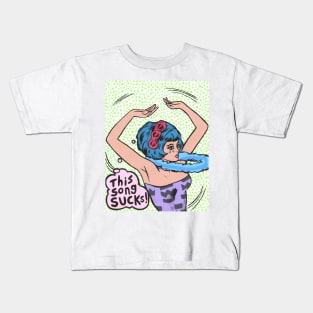 Dancing Hula Comic Girl Kids T-Shirt